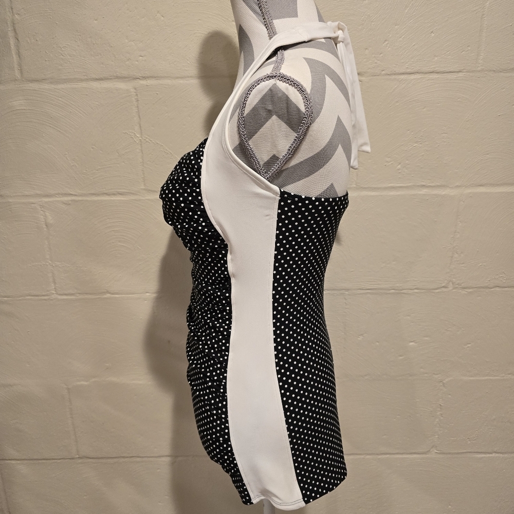 Sheridyn Swim Women's Marilyn Boyleg One Piece Swimsuit US Size 12 Black/White. - Picture 2 of 12